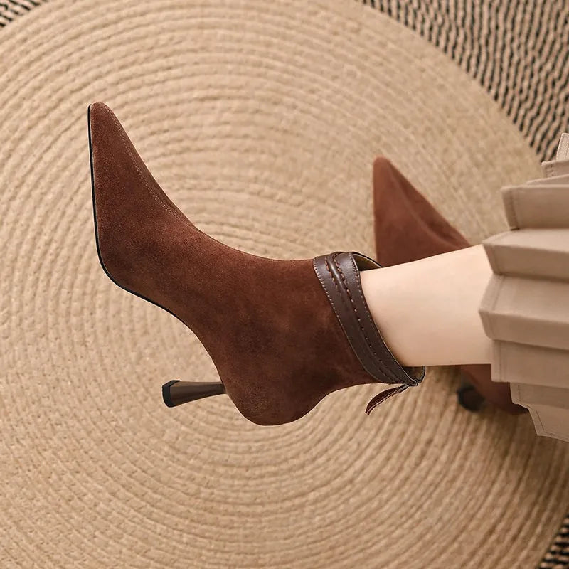 Isabella | Chic Pointed Toe Stiletto Ankle Womens Boots