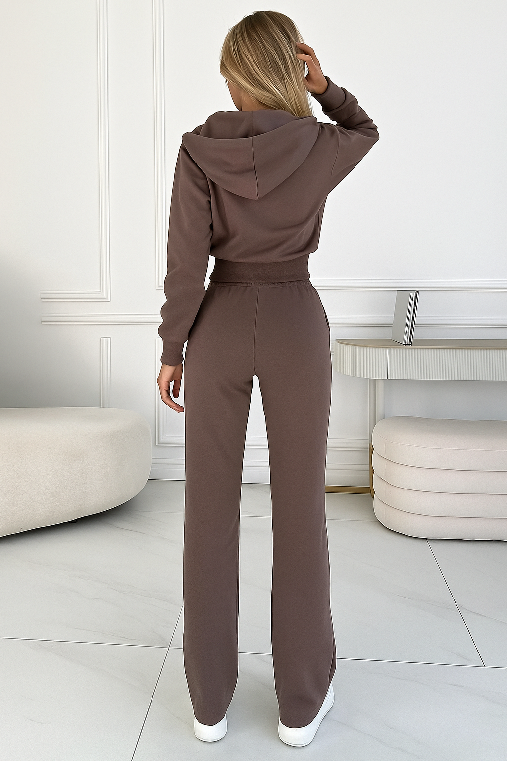 Isabella | Chic Zip-Up Hooded Wide Leg Tracksuit