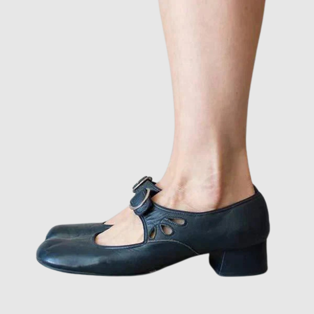 Isabella | Cosy Low Heel Mary Jane Shoes with Buckle Strap