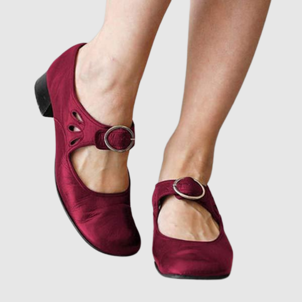 Isabella | Cosy Low Heel Mary Jane Shoes with Buckle Strap