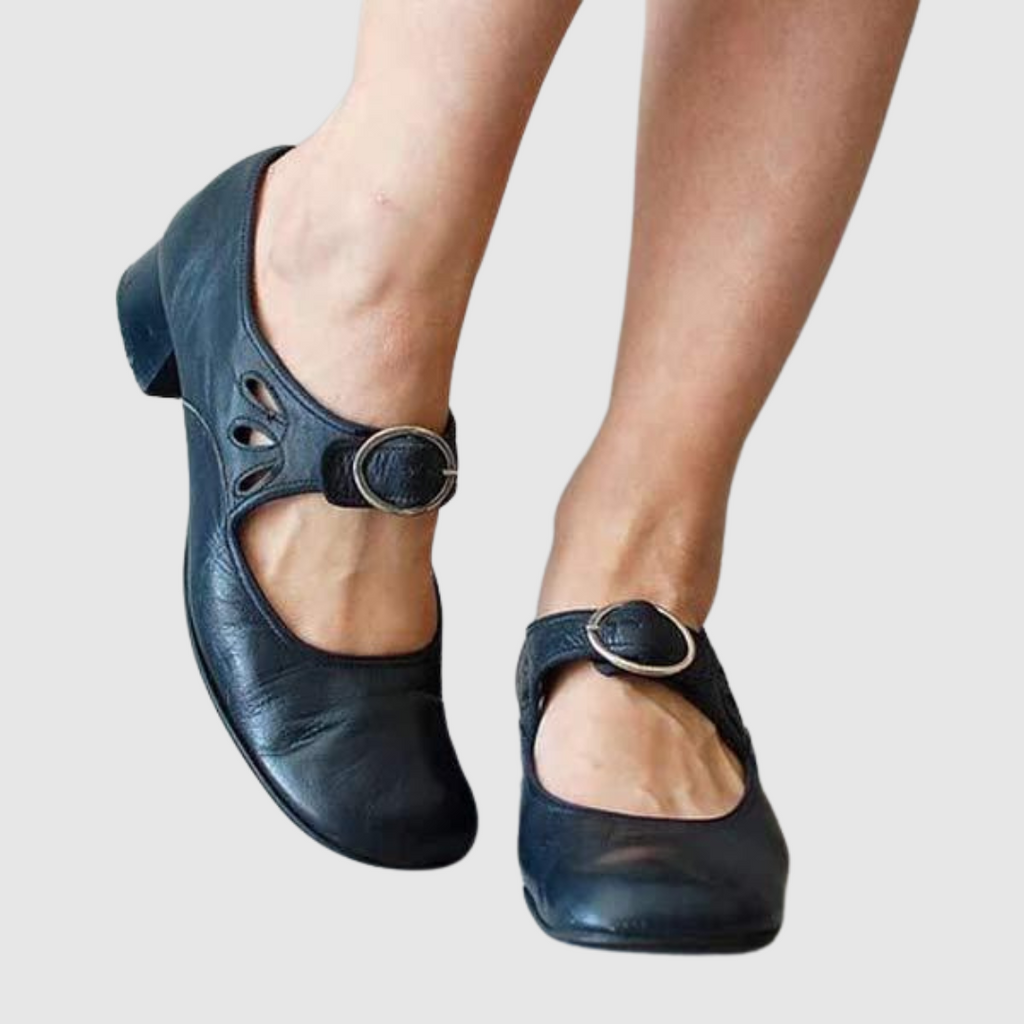 Isabella | Cosy Low Heel Mary Jane Shoes with Buckle Strap