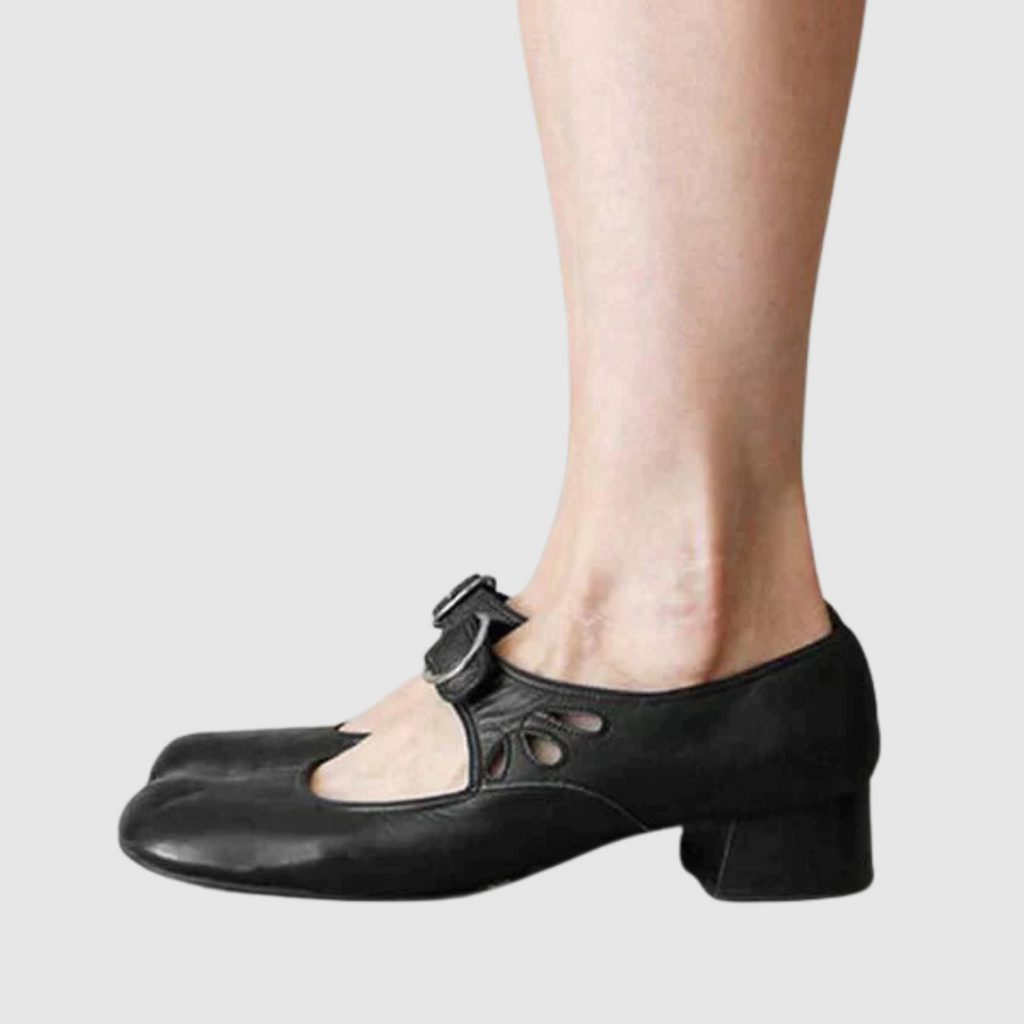 Isabella | Cosy Low Heel Mary Jane Shoes with Buckle Strap