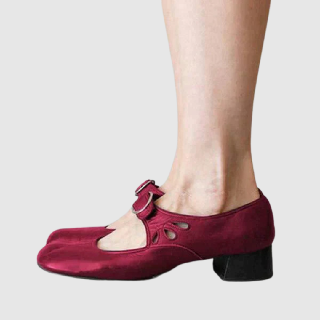 Isabella | Cosy Low Heel Mary Jane Shoes with Buckle Strap