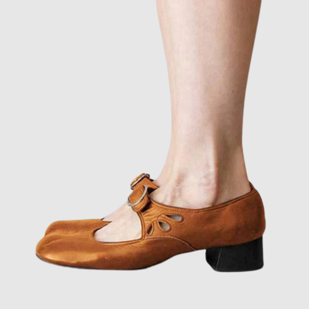 Isabella | Cosy Low Heel Mary Jane Shoes with Buckle Strap