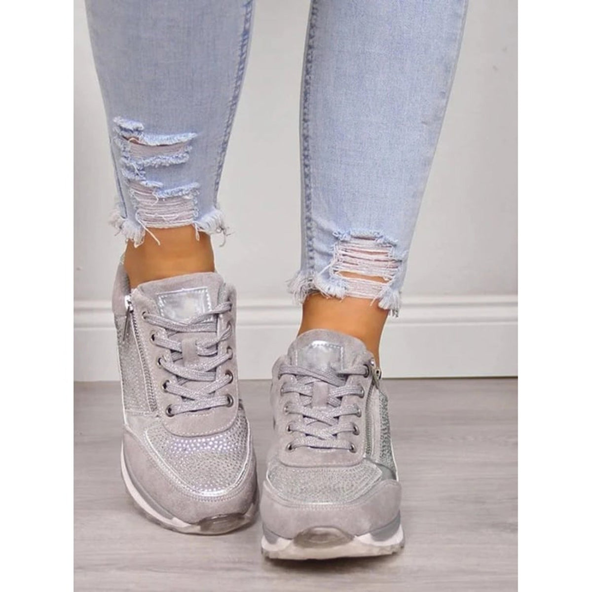 Isabella | Lace-Up Side Zip Orthopedic Shoes