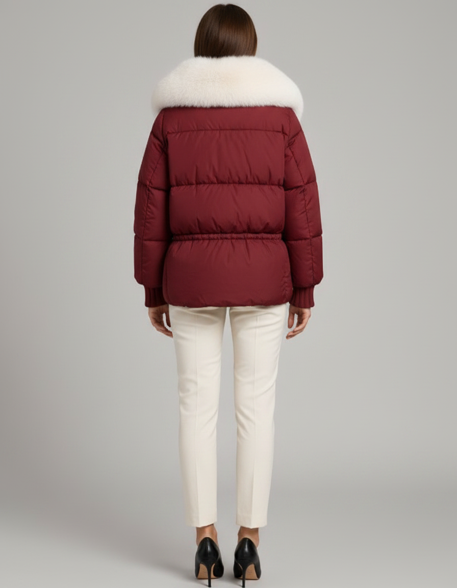 Isabella | Refined Short Puffer Fur Coats for Women