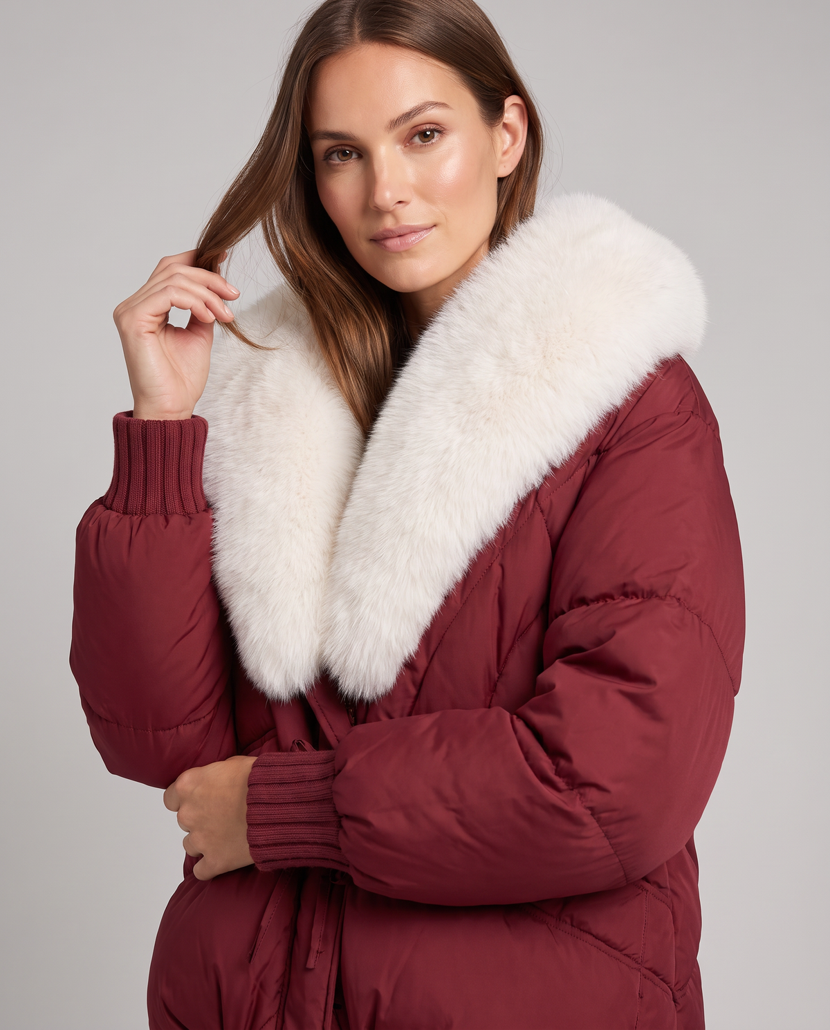Isabella | Refined Short Puffer Fur Coats for Women