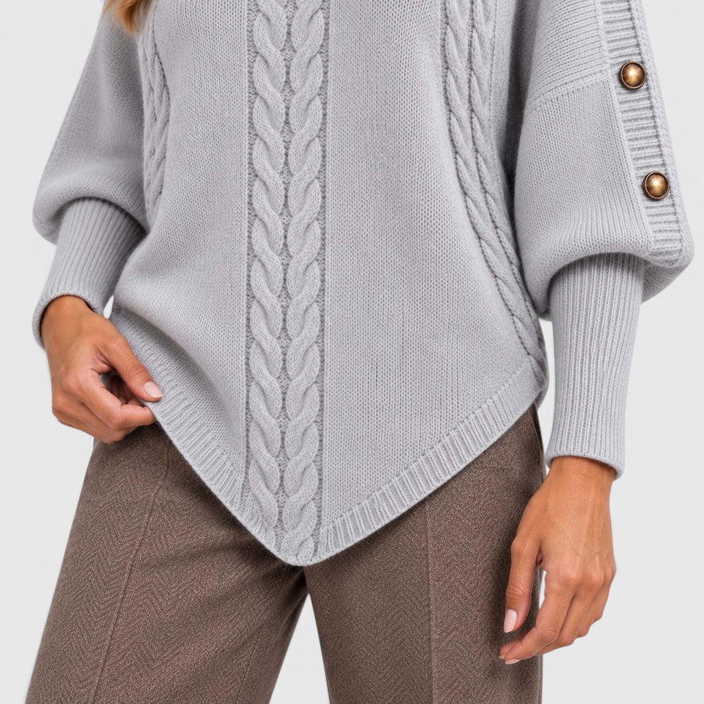 Isabelle | Cable Roll Neck Womens Knit Jumper