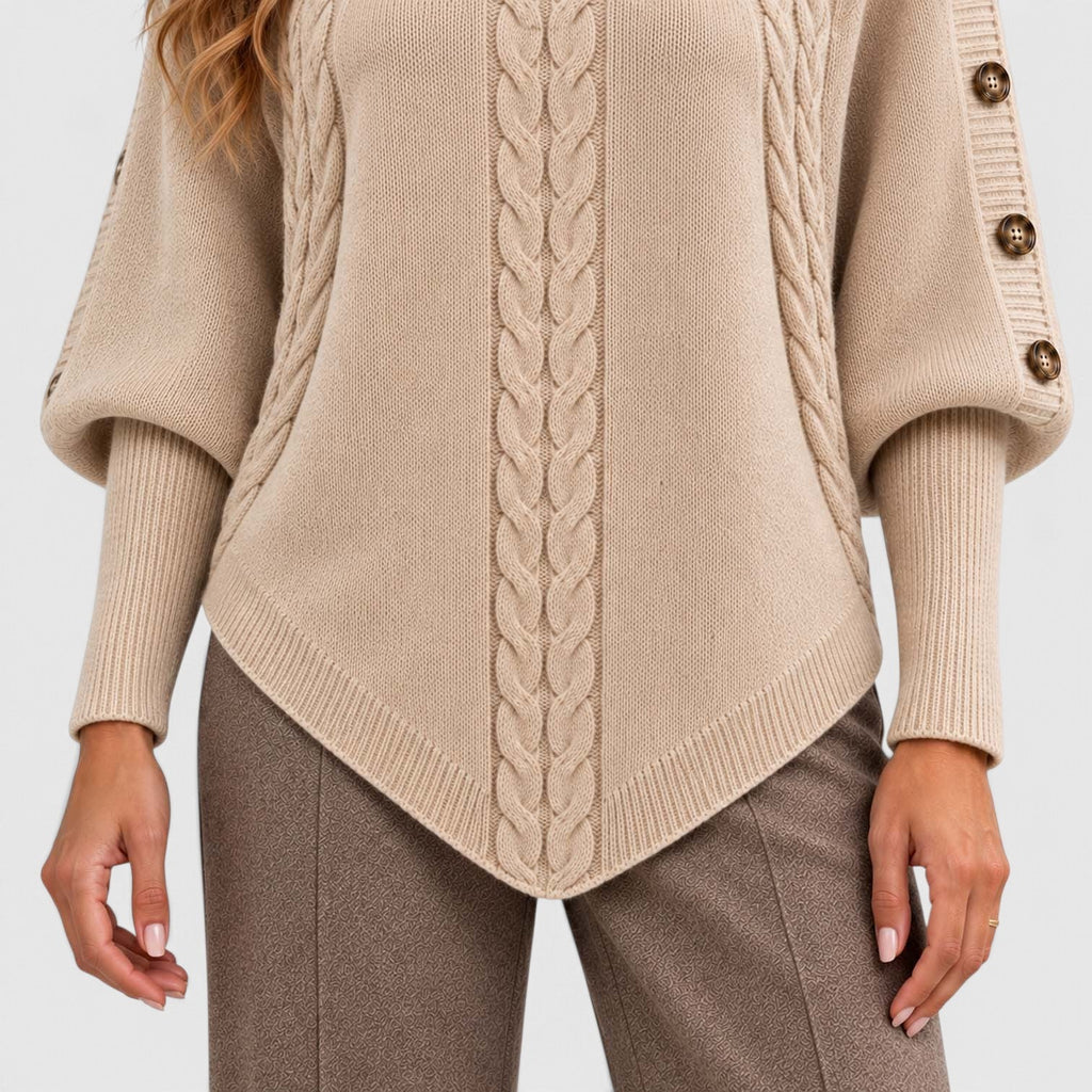Isabelle | Cable Roll Neck Womens Knit Jumper