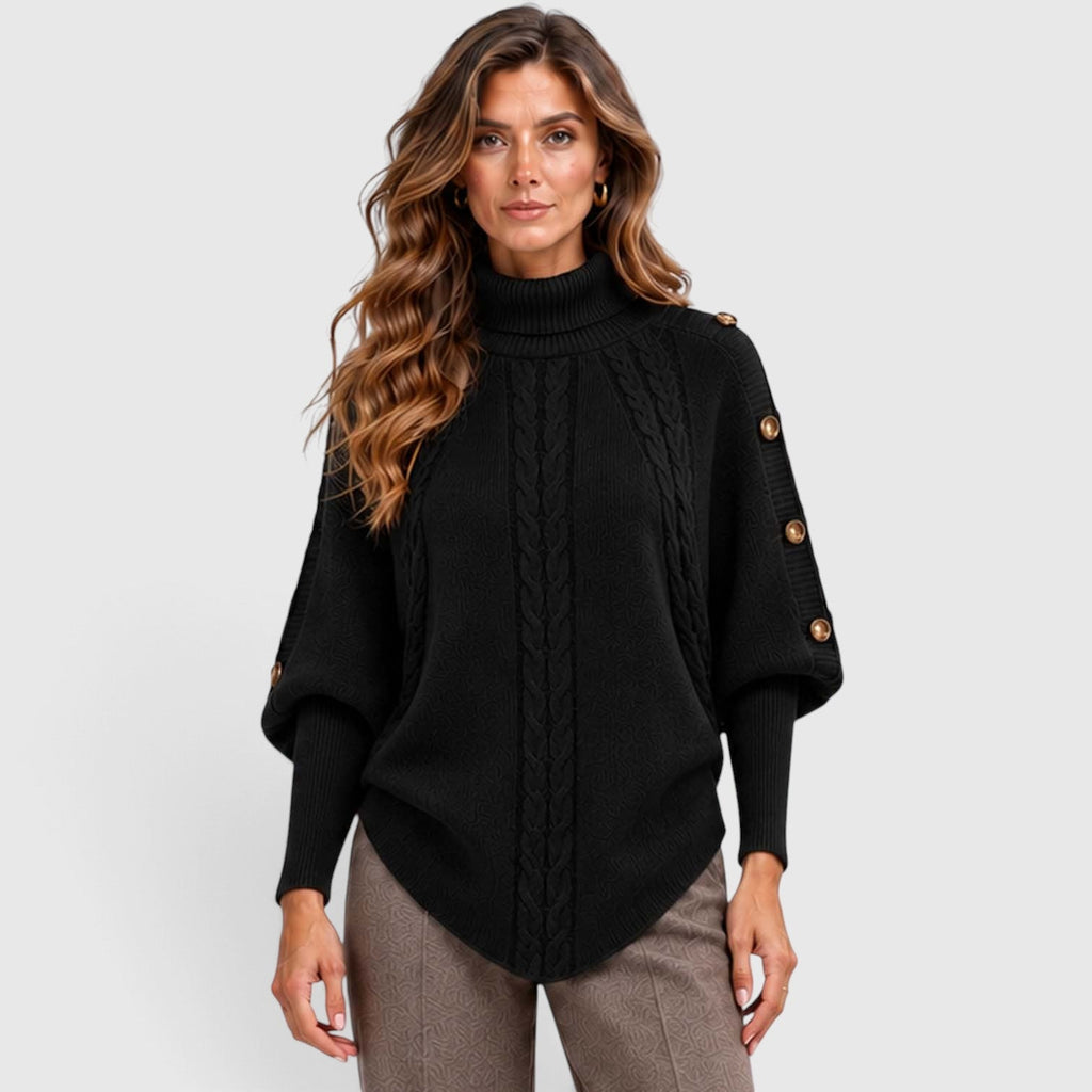 Isabelle | Cable Roll Neck Womens Knit Jumper
