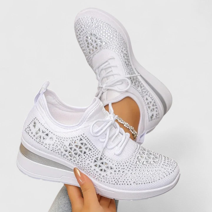 Isabelle | Elegant Rhinestone Wedge Orthopedic Shoes