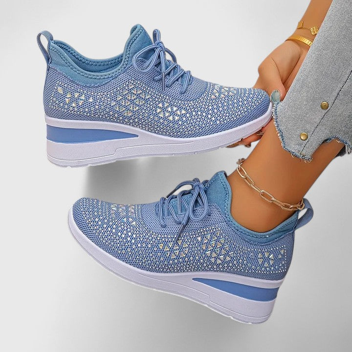 Isabelle | Elegant Rhinestone Wedge Orthopedic Shoes