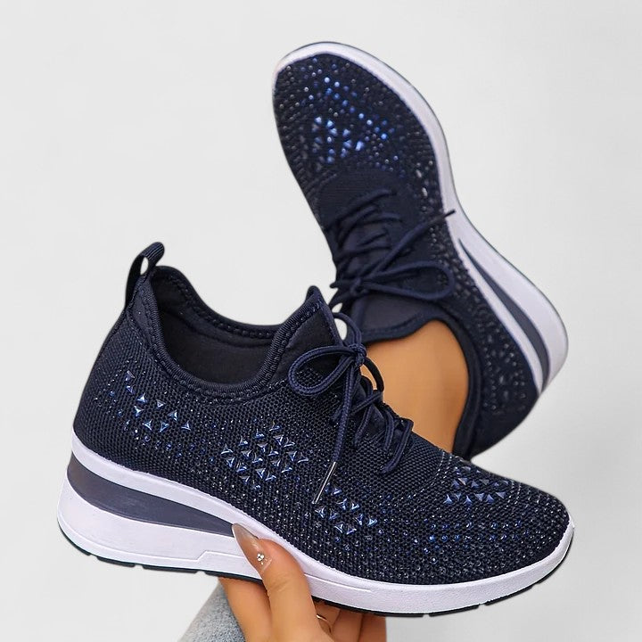 Isabelle | Elegant Rhinestone Wedge Orthopedic Shoes