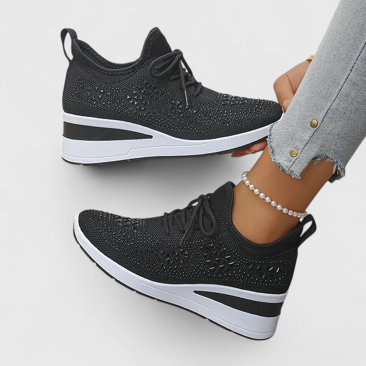 Isabelle | Elegant Rhinestone Wedge Orthopedic Shoes