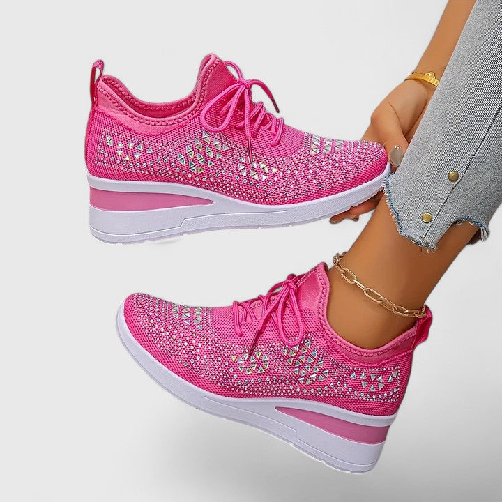 Isabelle | Elegant Rhinestone Wedge Orthopedic Shoes