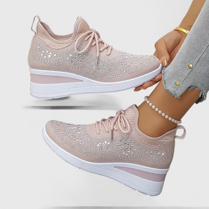 Isabelle | Elegant Rhinestone Wedge Orthopedic Shoes