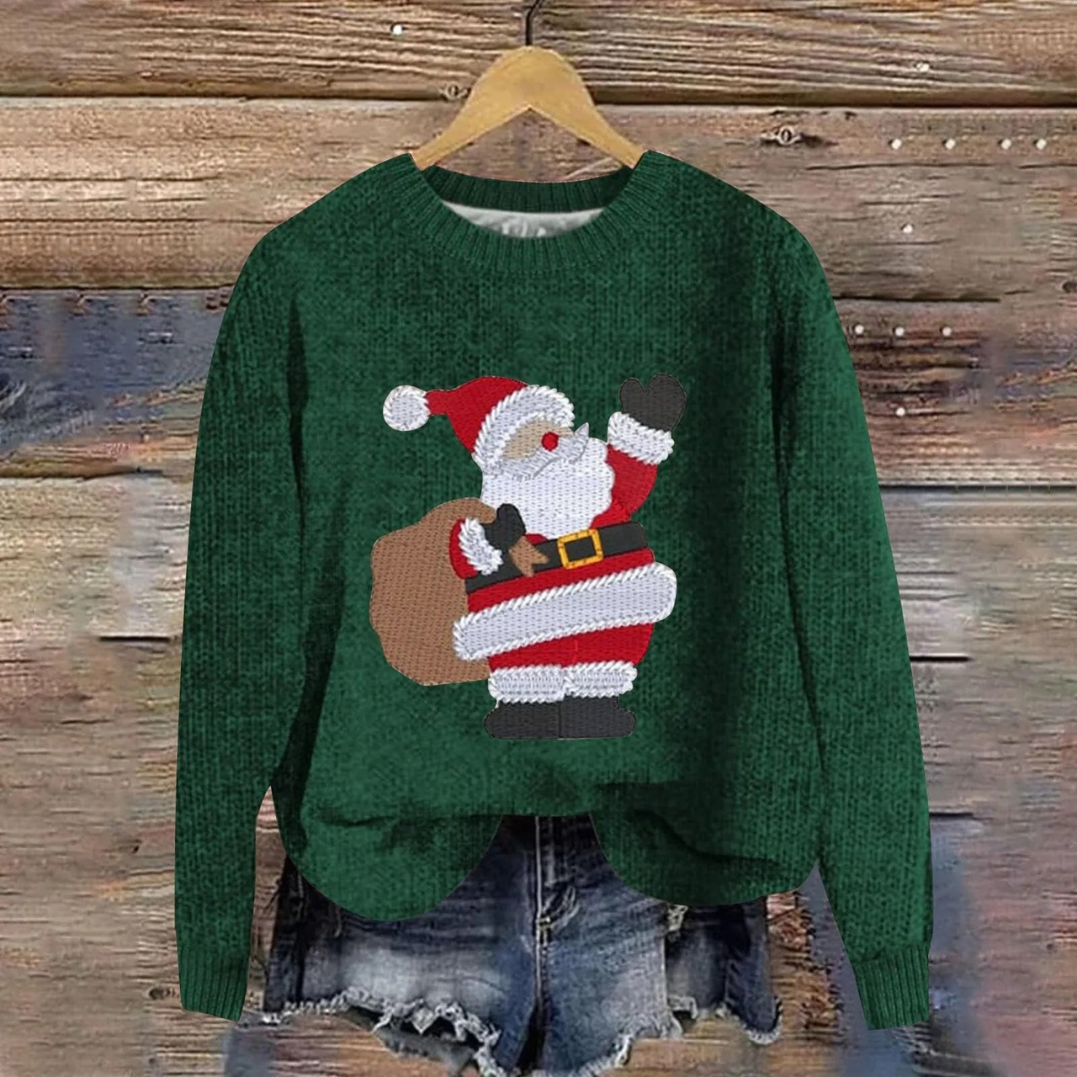 Isabelle | Relaxed Santa Crew Neck Ladies Xmas Jumpers