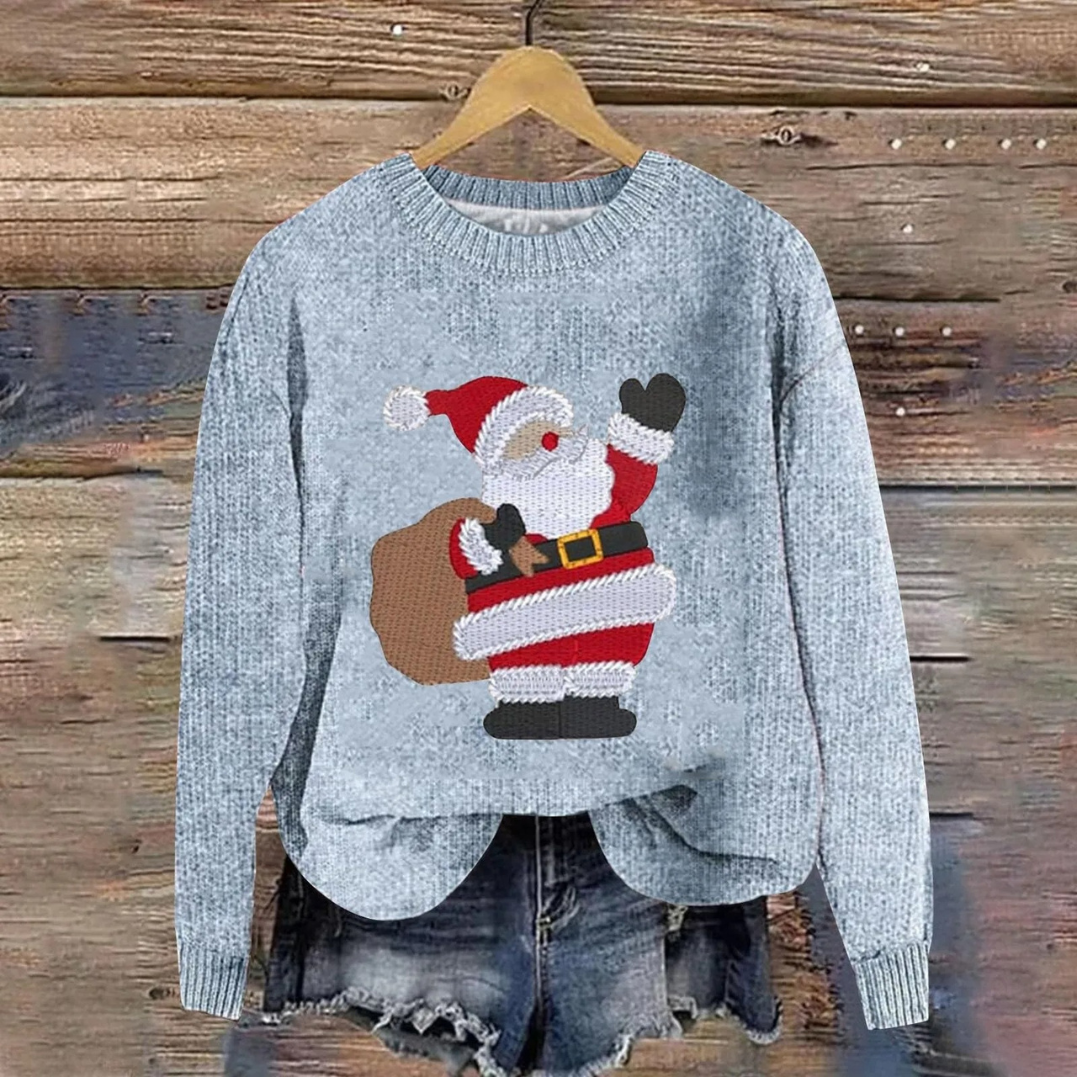 Isabelle | Relaxed Santa Crew Neck Ladies Xmas Jumpers
