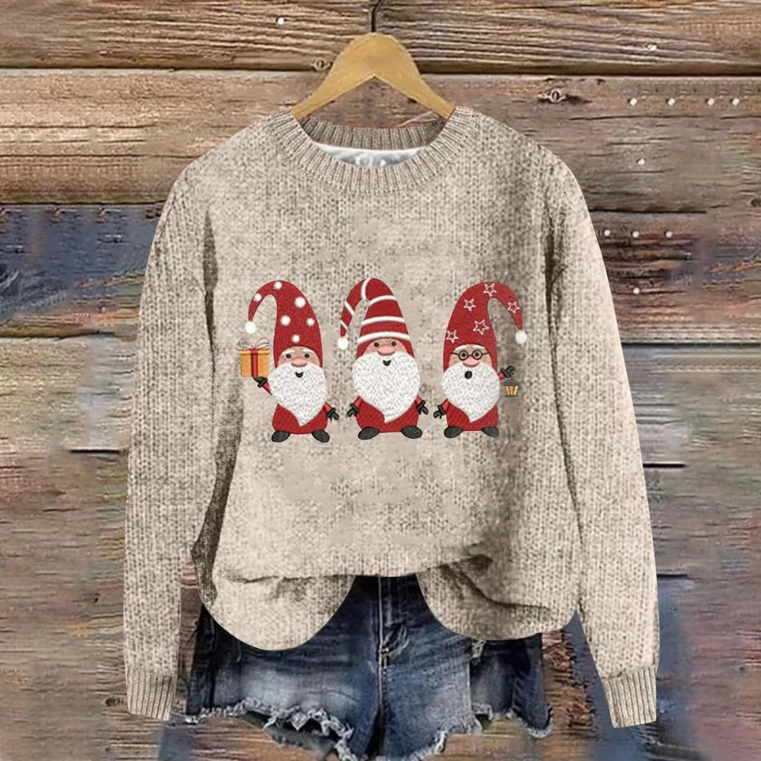 Isabelle | Relaxed Santa Crew Neck Ladies Xmas Jumpers