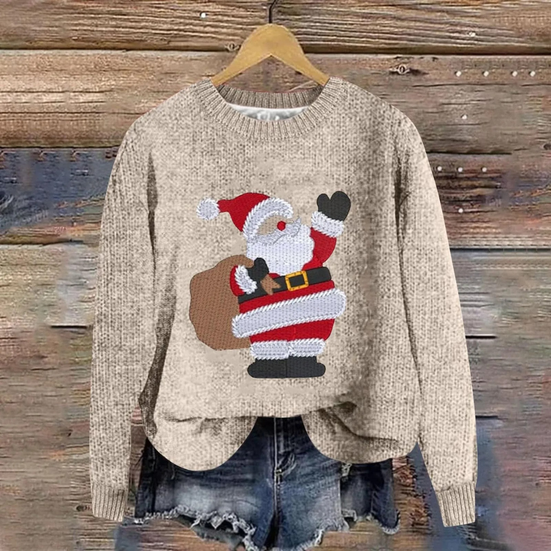 Isabelle | Relaxed Santa Crew Neck Ladies Xmas Jumpers