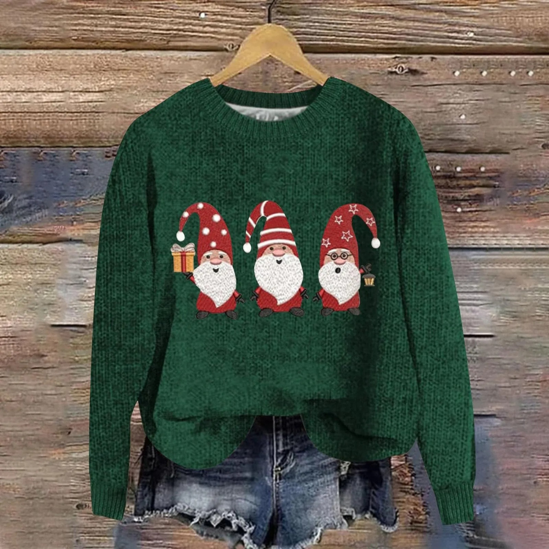 Isabelle | Relaxed Santa Crew Neck Ladies Xmas Jumpers