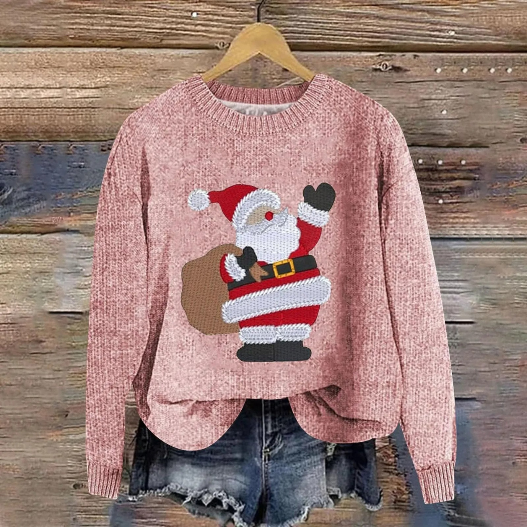 Isabelle | Relaxed Santa Crew Neck Ladies Xmas Jumpers
