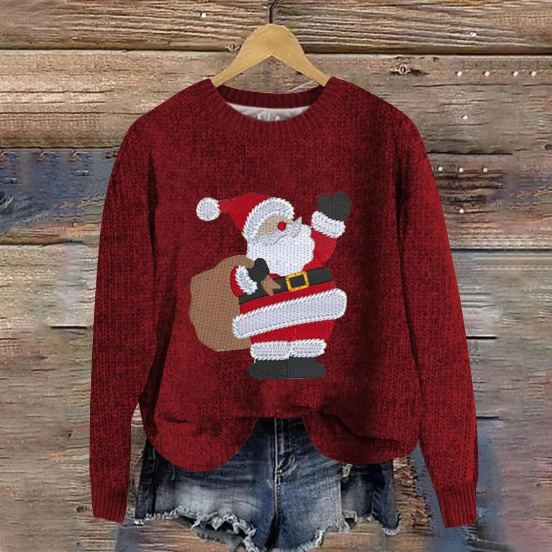 Isabelle | Relaxed Santa Crew Neck Ladies Xmas Jumpers