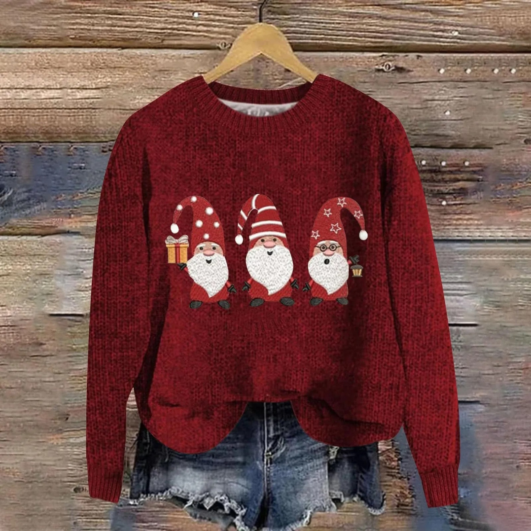 Isabelle | Relaxed Santa Crew Neck Ladies Xmas Jumpers