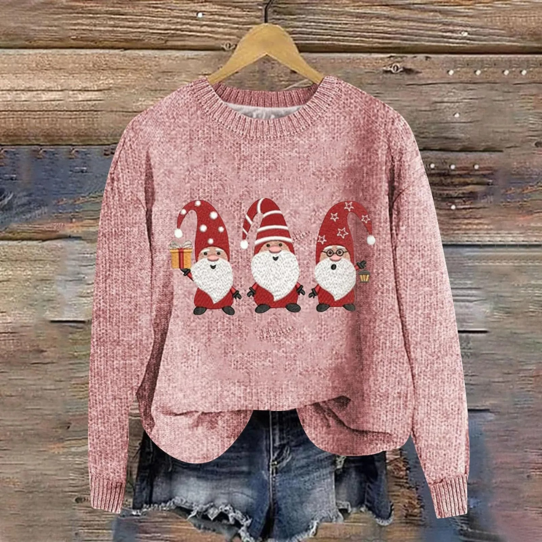 Isabelle | Relaxed Santa Crew Neck Ladies Xmas Jumpers