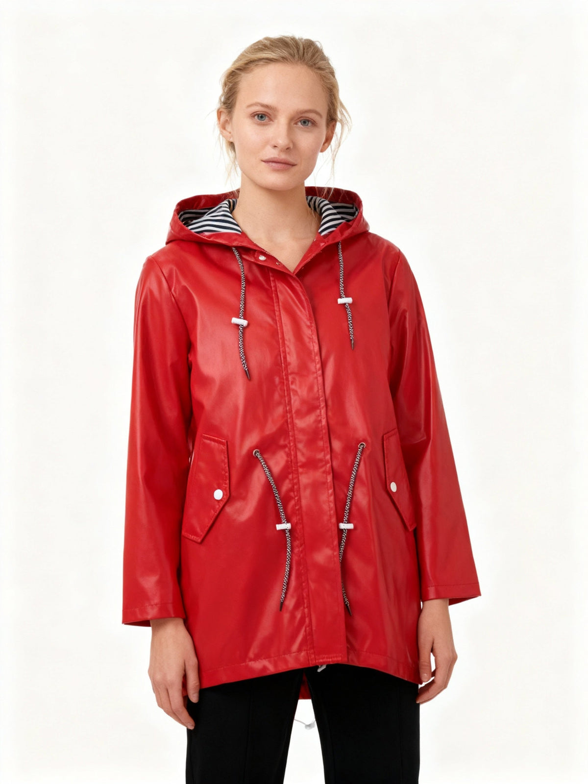 Isabelle | Stylish Hooded Waterproof Jacket with Drawstring Detail