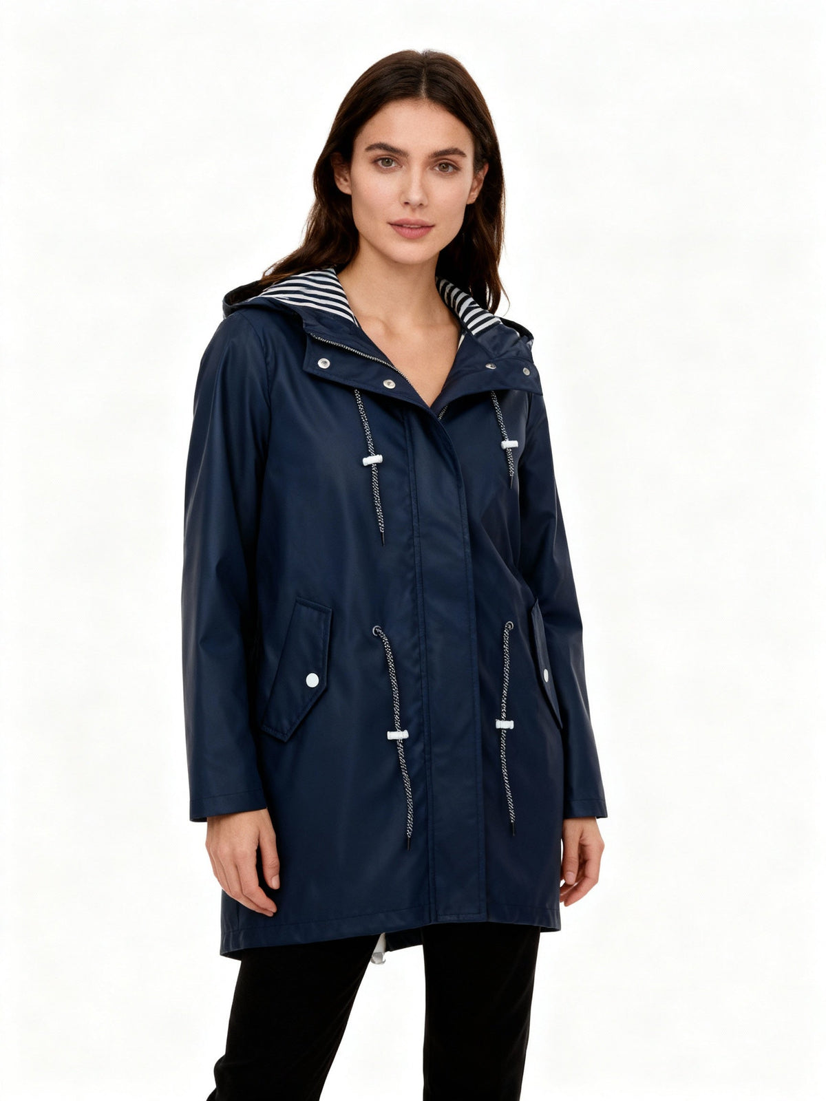 Isabelle | Stylish Hooded Waterproof Jacket with Drawstring Detail
