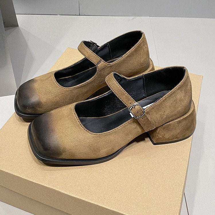 Isla | Sophisticated Block Heel Mary Jane Shoes with Buckle Strap