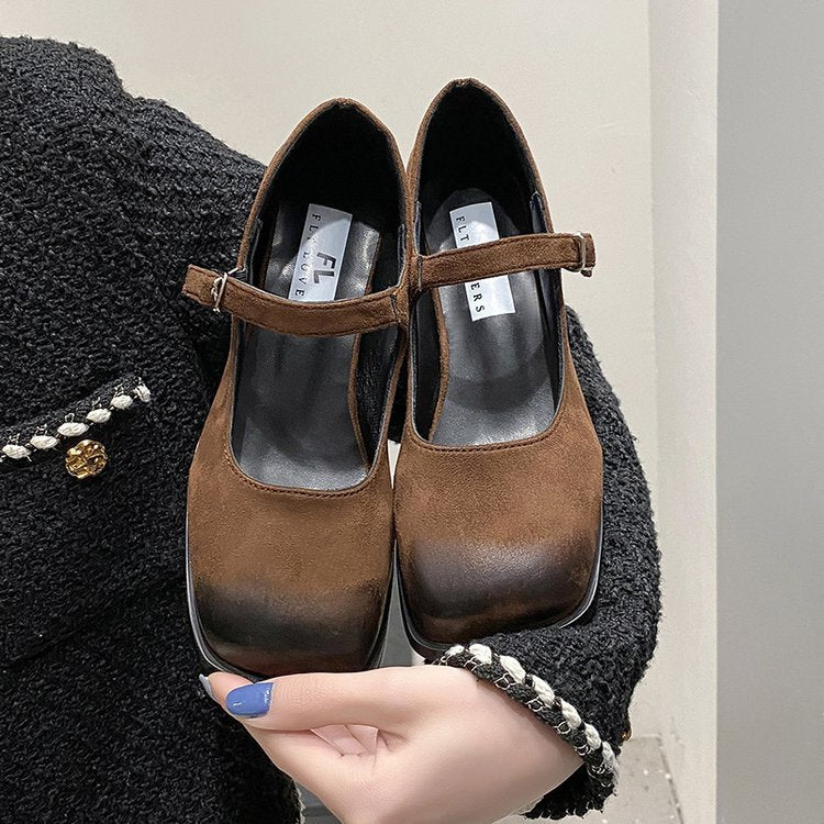 Isla | Sophisticated Block Heel Mary Jane Shoes with Buckle Strap
