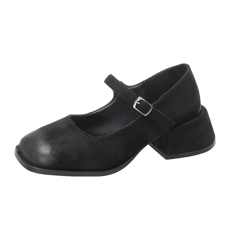 Isla | Sophisticated Block Heel Mary Jane Shoes with Buckle Strap