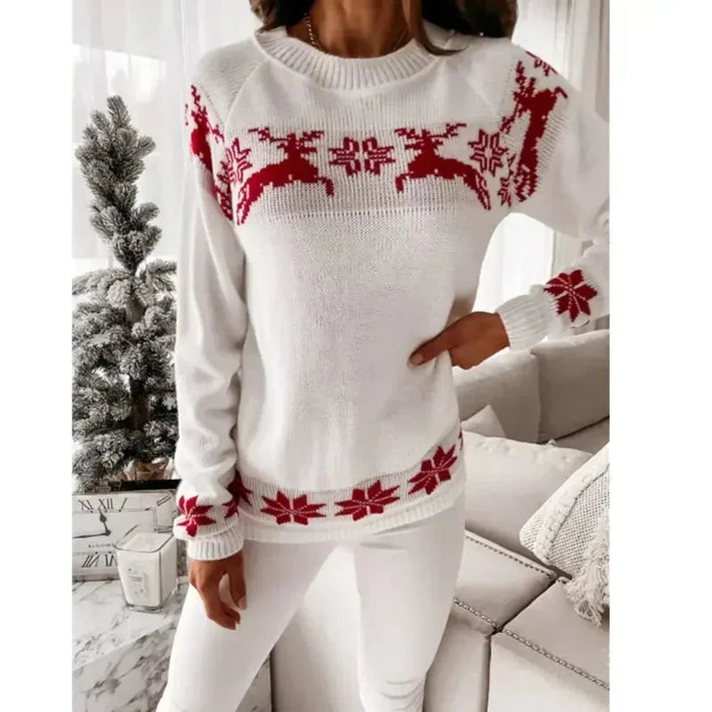 Ivy | Reindeer Crew Neck Ladies Xmas Jumpers