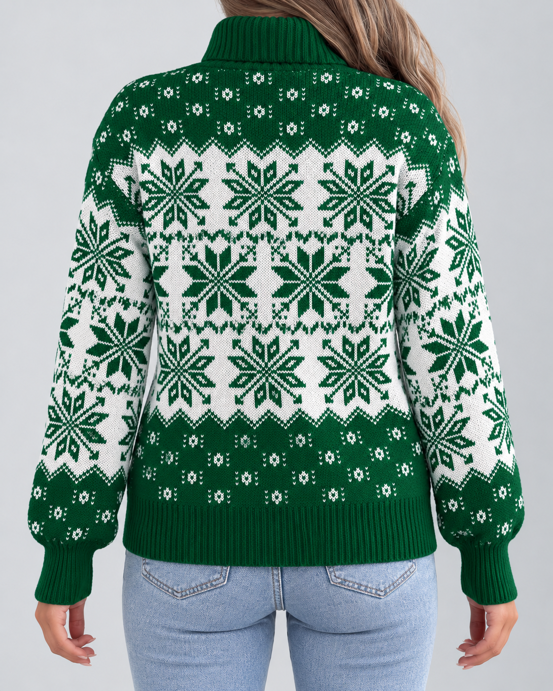 Ivy | Snowflake Roll Neck Christmas Jumper for Women