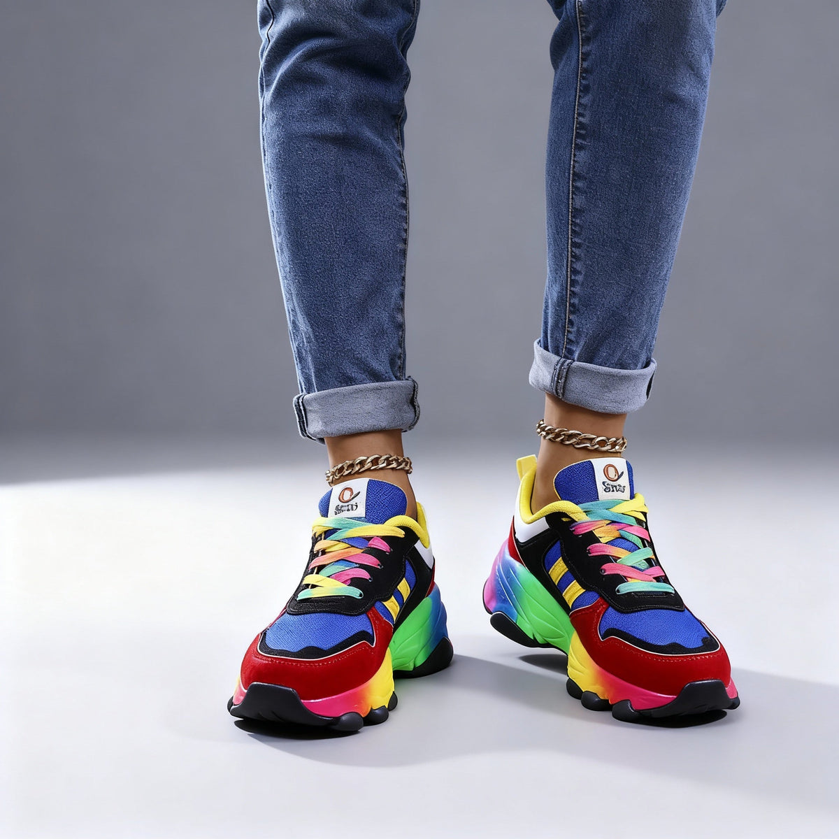 Ivy | Sophisticated Colour-Block Orthopedic Shoes Chunky Sneakers