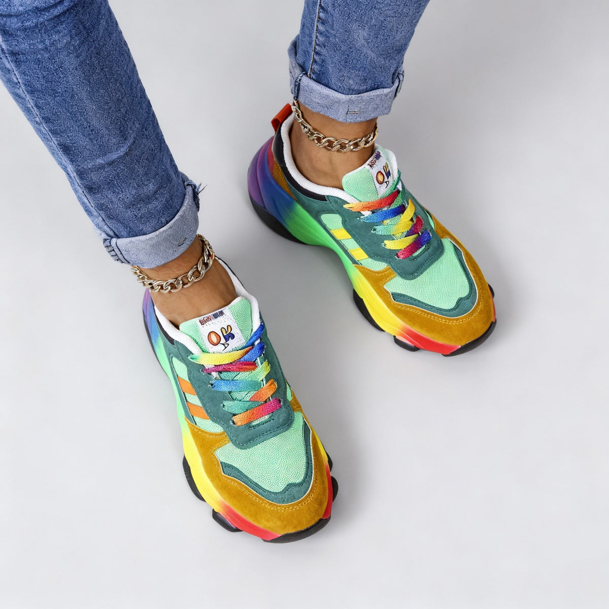Ivy | Sophisticated Colour-Block Orthopedic Shoes Chunky Sneakers