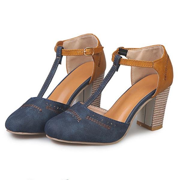 Ivy | Stylish T-Strap Block Heel Mary Jane Shoes