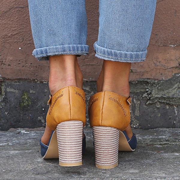 Ivy | Stylish T-Strap Block Heel Mary Jane Shoes