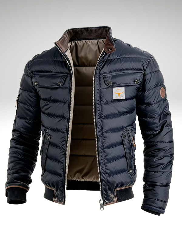Jack | Stylish Quilted Mens Puffer Jacket with Stand Collar