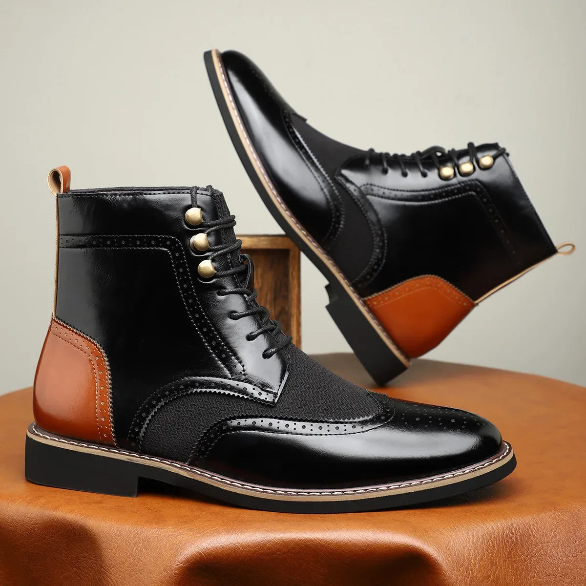 Jack | Timeless Wingtip Brogue Lace-Up Mens Boots