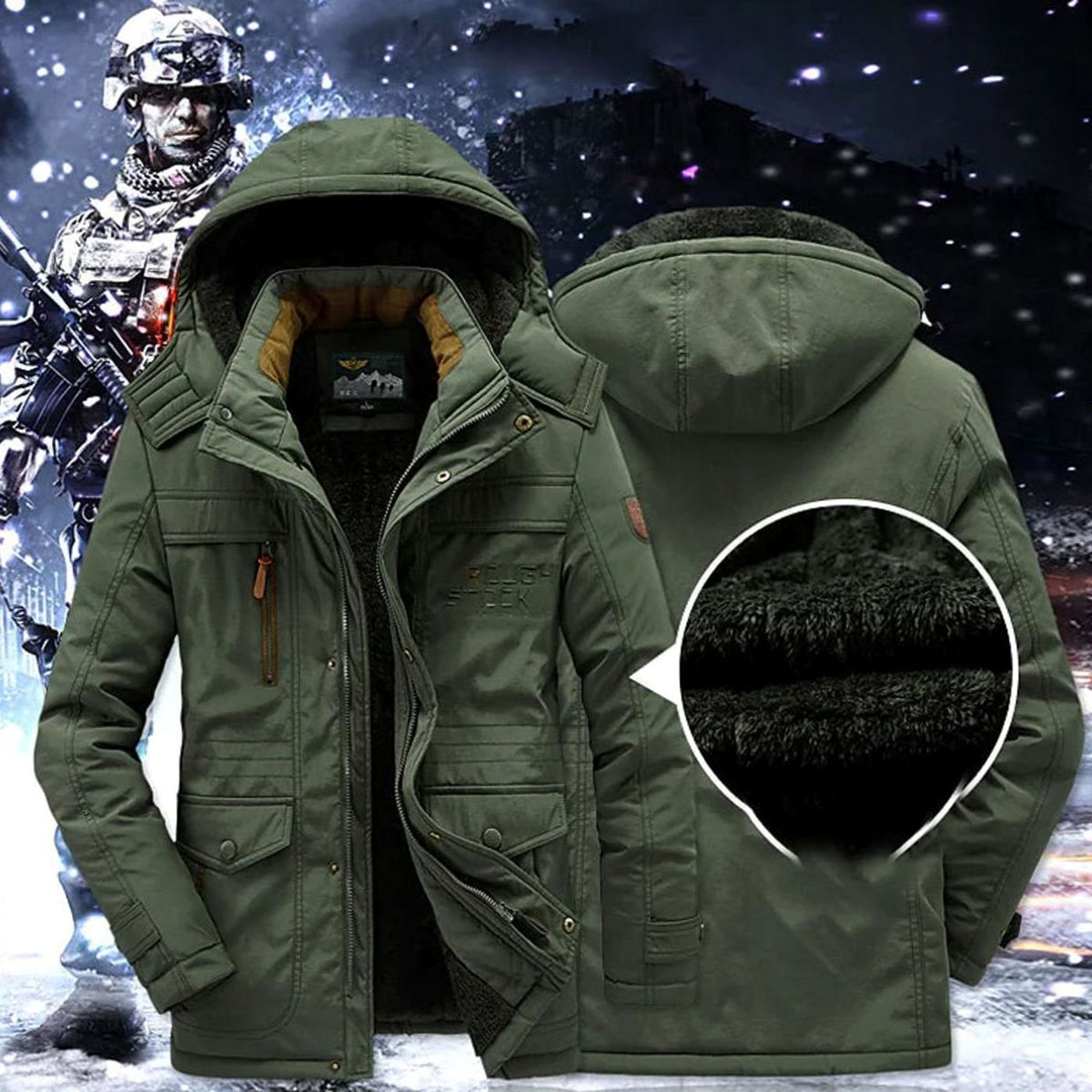 Jacob | Classic Hooded Mens Parka Jacket