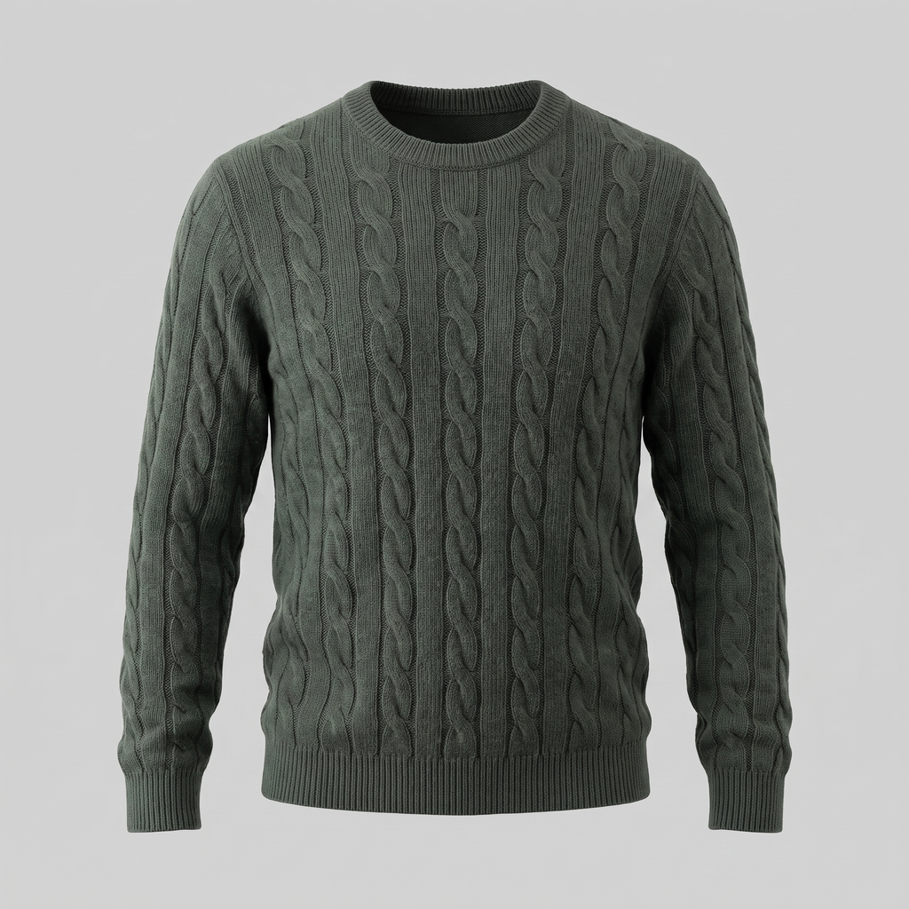 Jacob | Effortless Cable Knit Crew Neck Mens Jumpers
