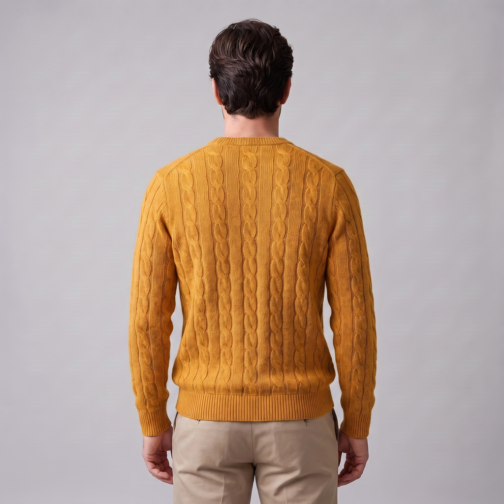 Jacob | Effortless Cable Knit Crew Neck Mens Jumpers