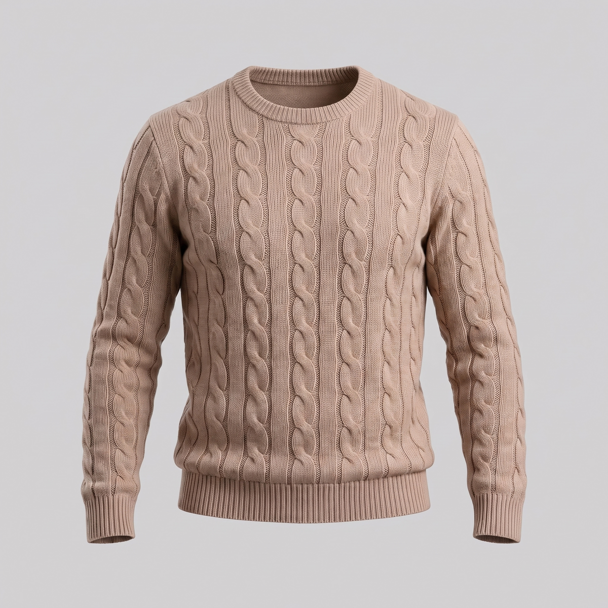 Jacob | Effortless Cable Knit Crew Neck Mens Jumpers