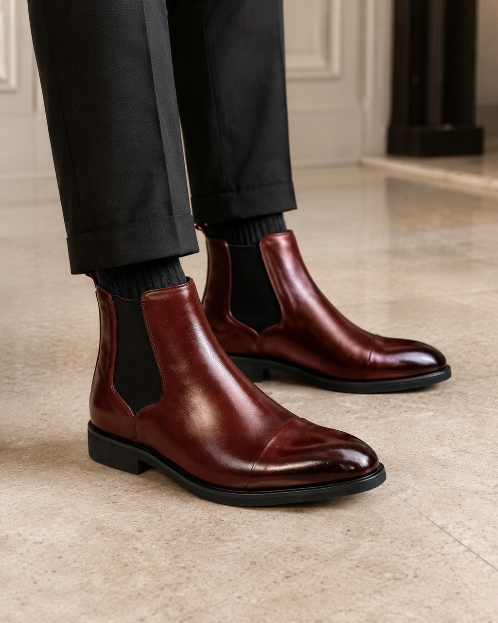 Jacob | Refined Cap Toe Chelsea Mens Boots