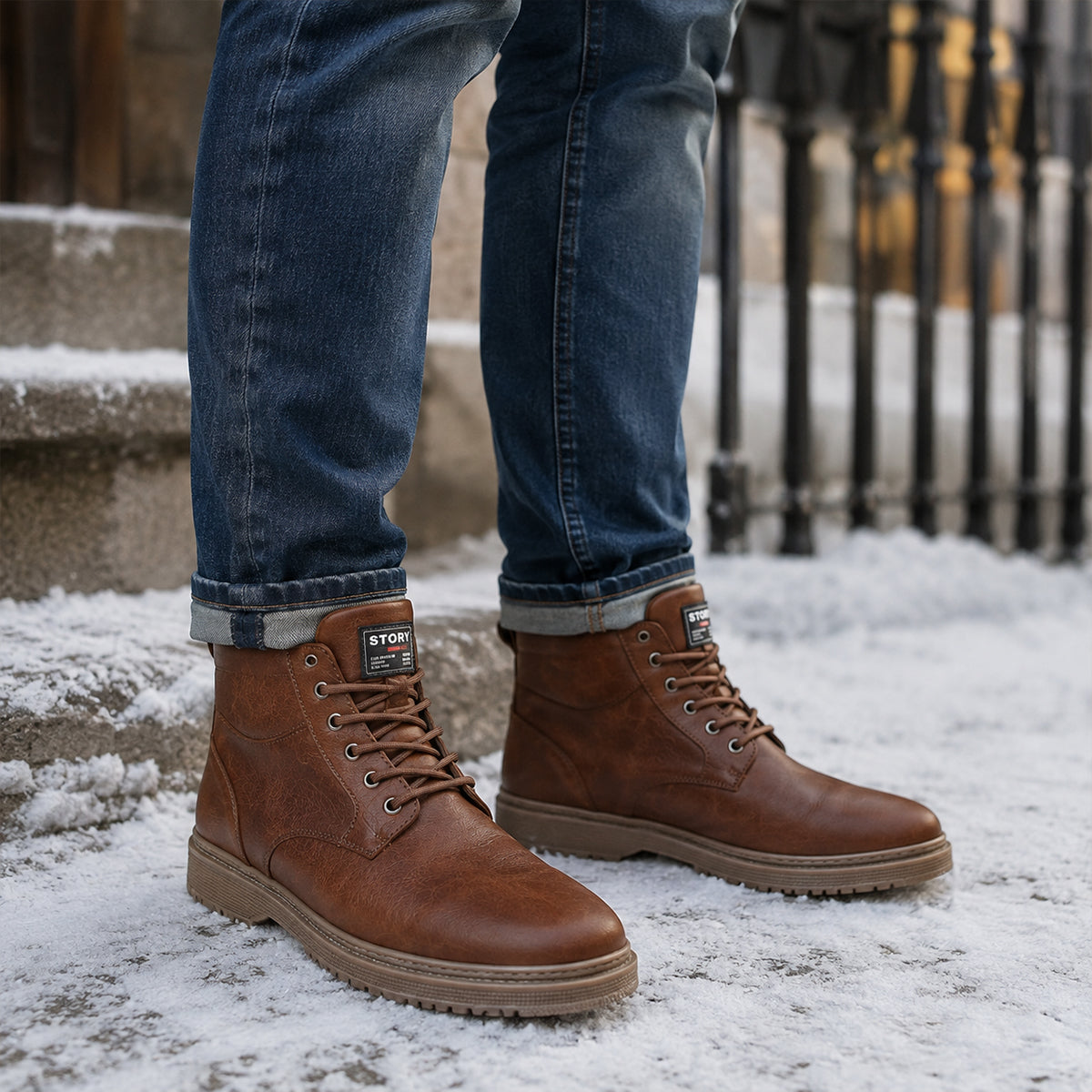 Jacob | Relaxed Lace-Up Ankle Boots for Men