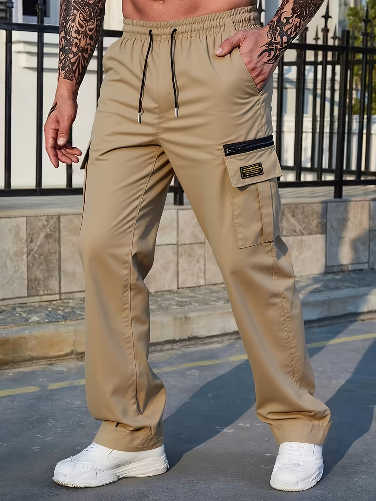 Jacob | Stylish Relaxed Fit Cargo Trousers with Zip Pocket