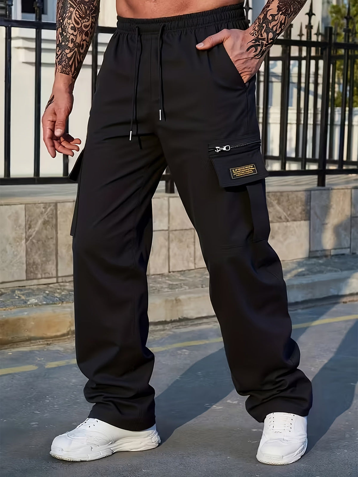 Jacob | Stylish Relaxed Fit Cargo Trousers with Zip Pocket